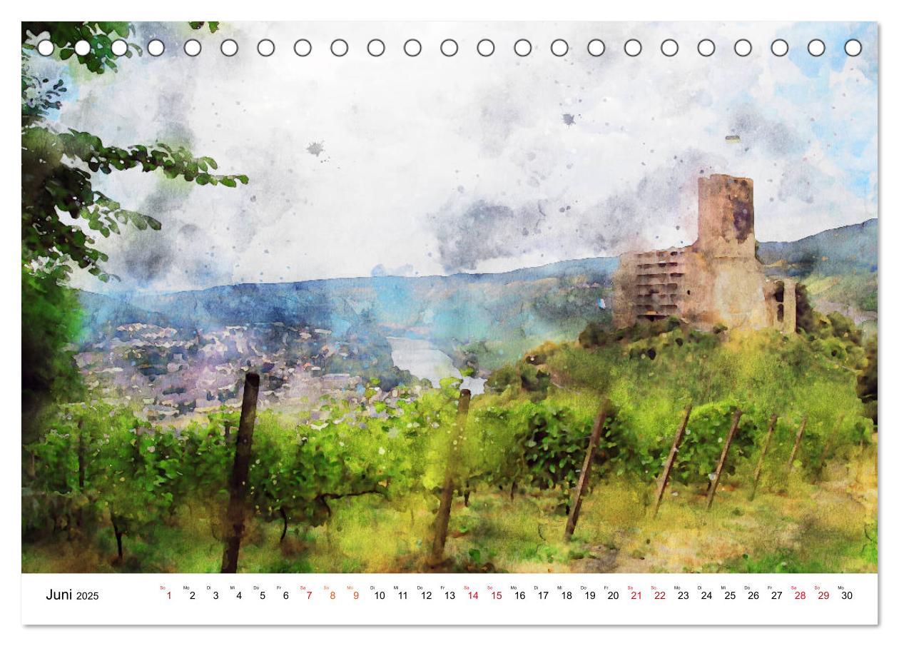 Bild: 9783435140862 | Bernkastel-Kues - Stadtrundgang in Aquarell (Tischkalender 2025 DIN...