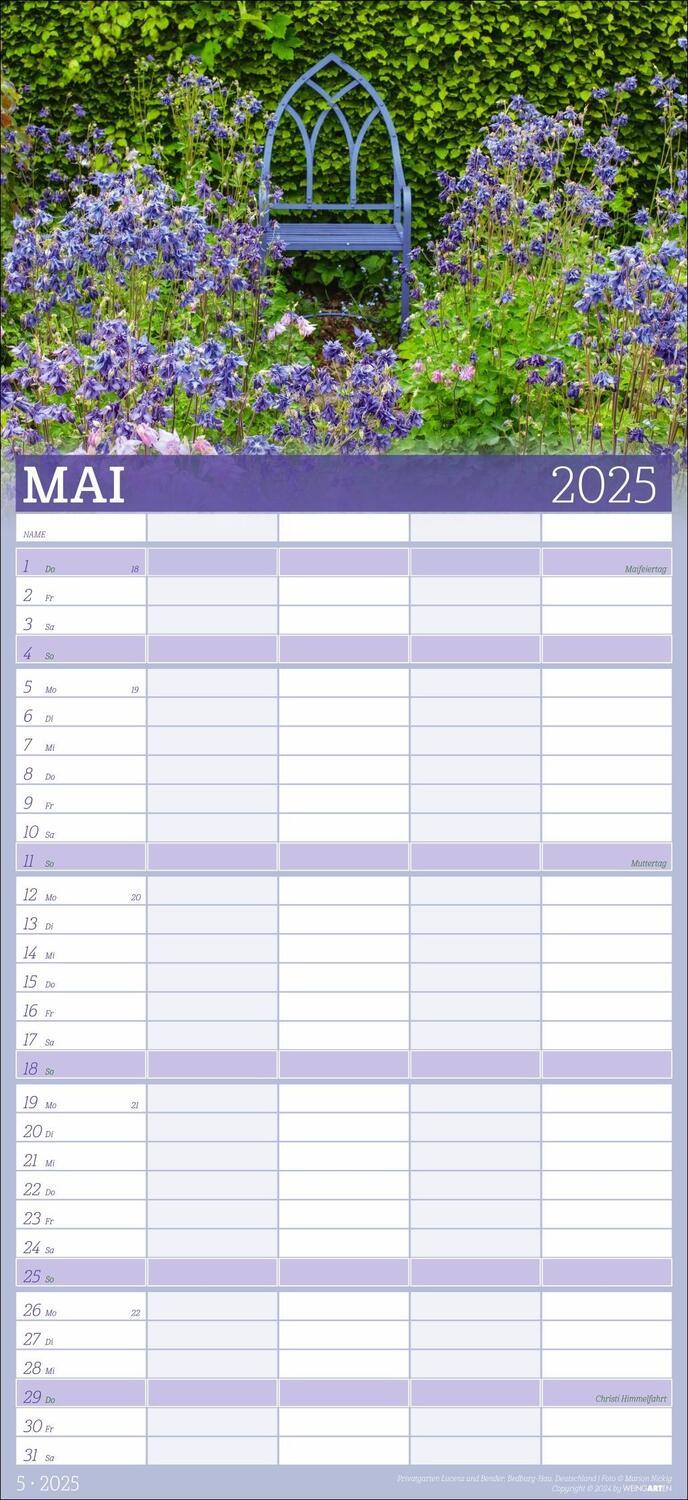 Bild: 9783839901052 | Garten Familienplaner 2025 | Kalender | Spiralbindung | 15 S. | 2025