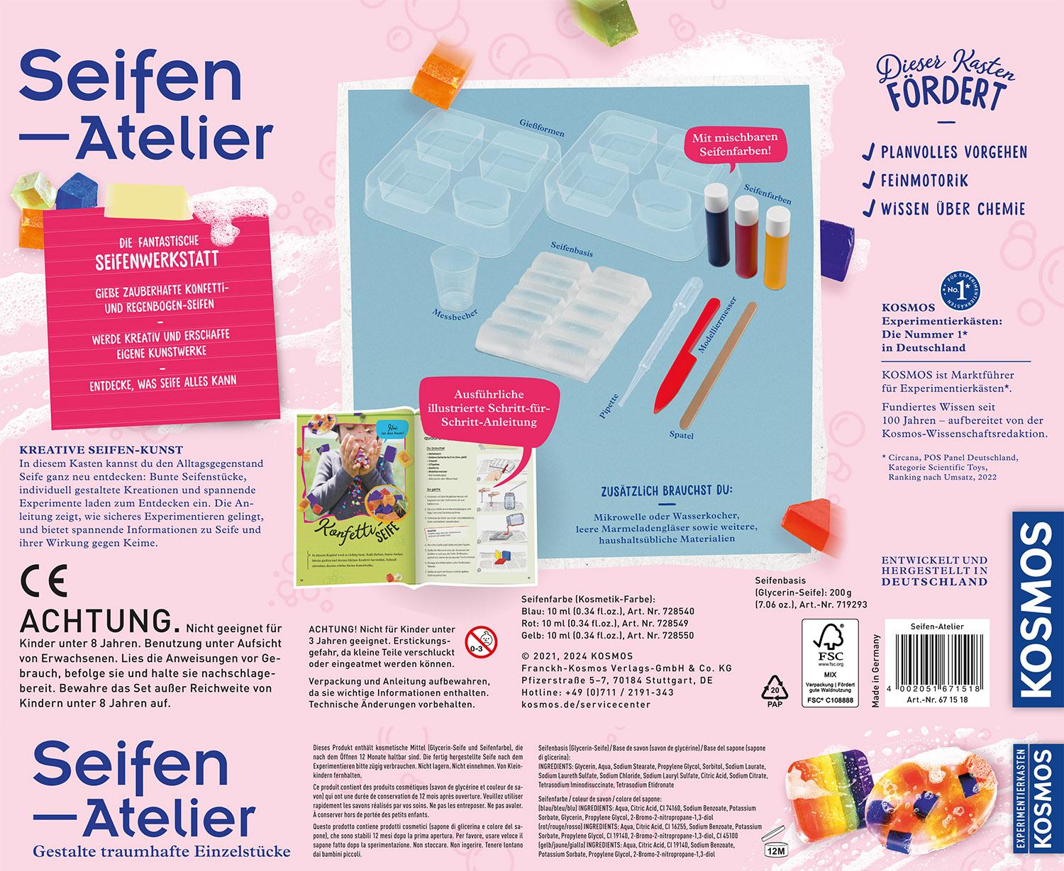 Rückseite: 4002051671518 | Seifen-Atelier | Experimentierkasten | Spiel | Brettspiel | 671518