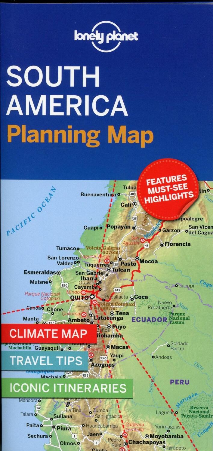 Cover: 9781788686068 | Lonely Planet South America Planning Map | Lonely Planet | Englisch