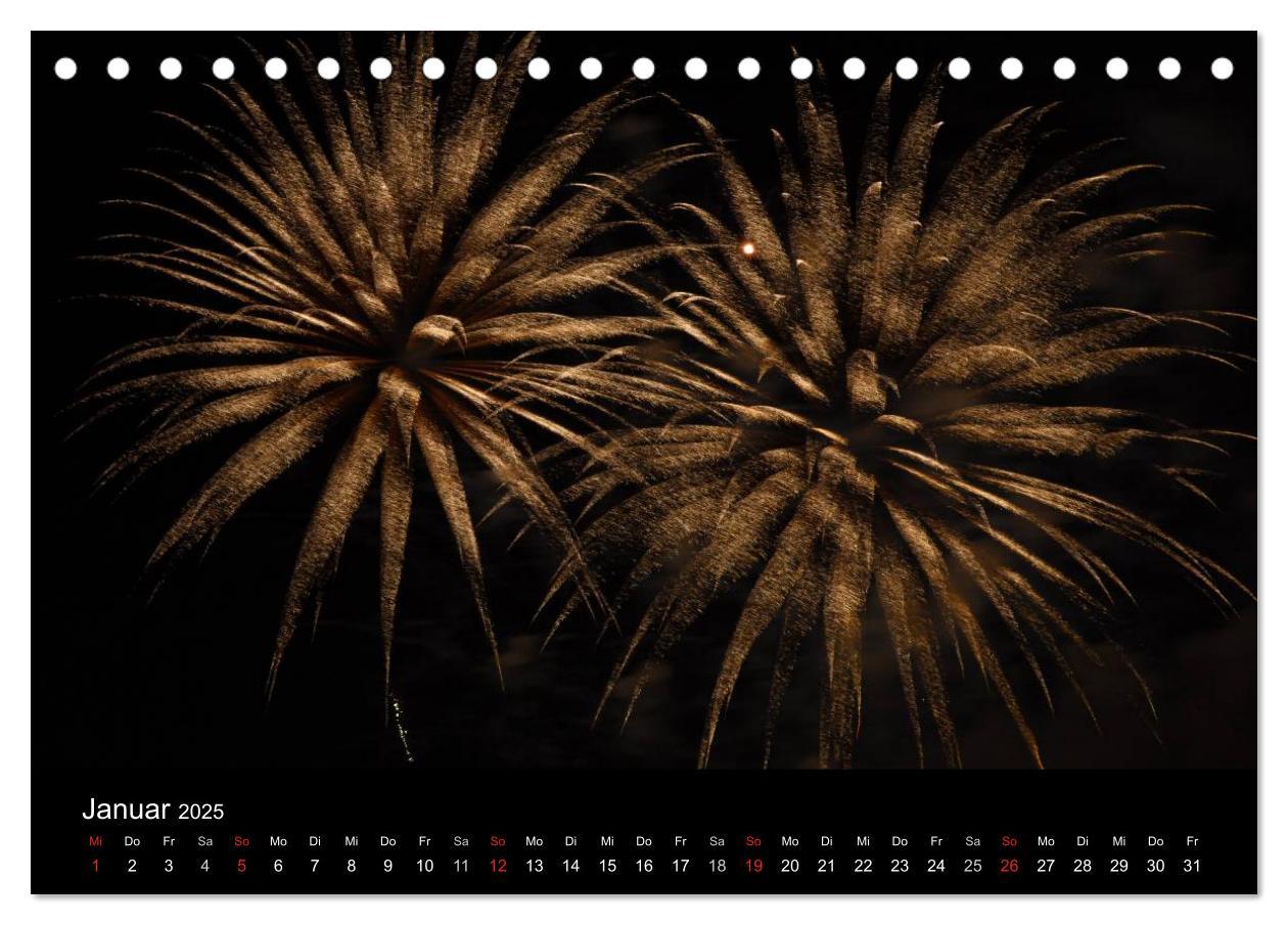 Bild: 9783435787432 | Feuerwerk (Tischkalender 2025 DIN A5 quer), CALVENDO Monatskalender