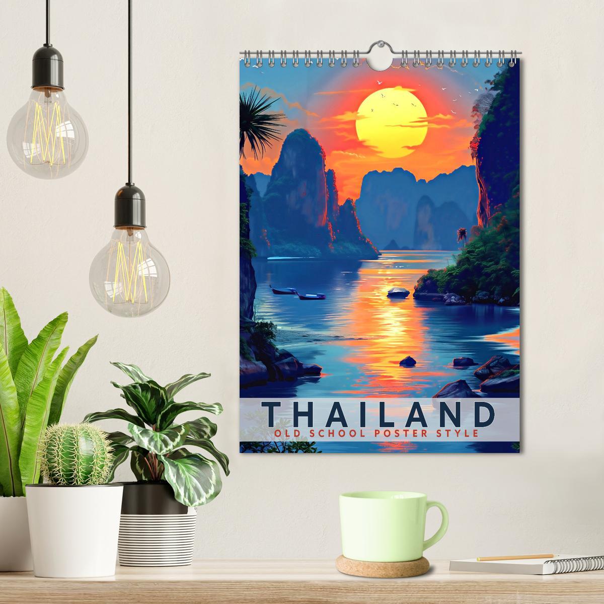 Bild: 9783435686711 | Thailand - Old School Poster Style (Wandkalender 2025 DIN A4 hoch),...