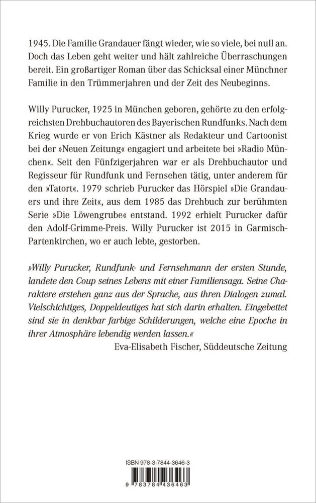 Bild: 9783784436463 | Die Grandauers und die Zeit danach | Willy Purucker | Taschenbuch