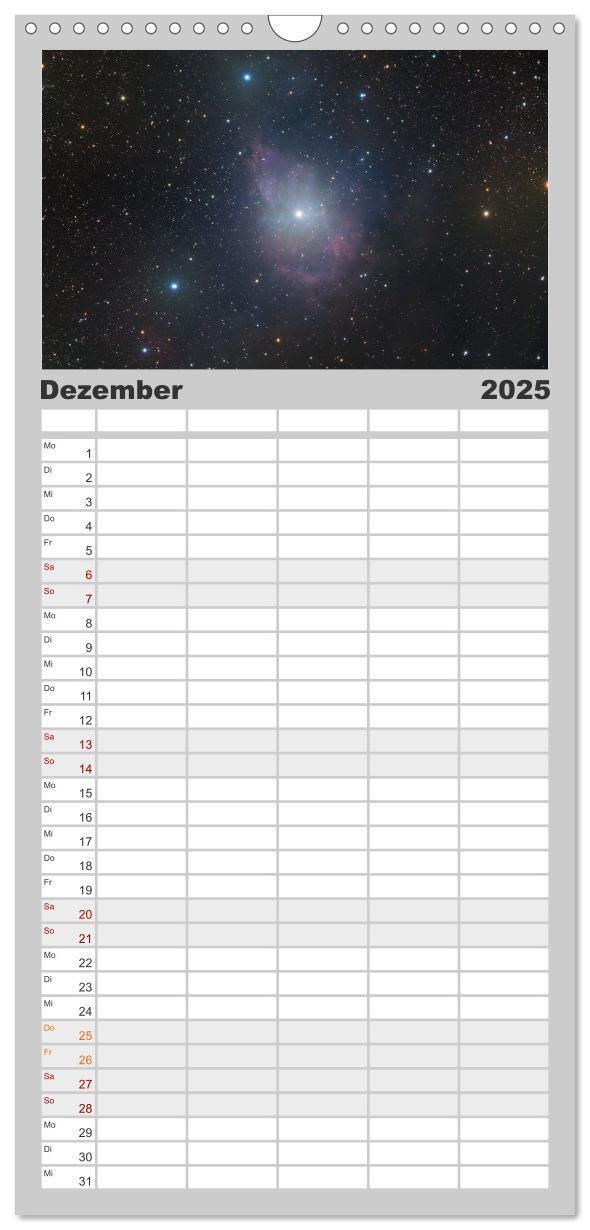 Bild: 9783457195246 | Familienplaner 2025 - Deep Sky Kalender mit 5 Spalten...