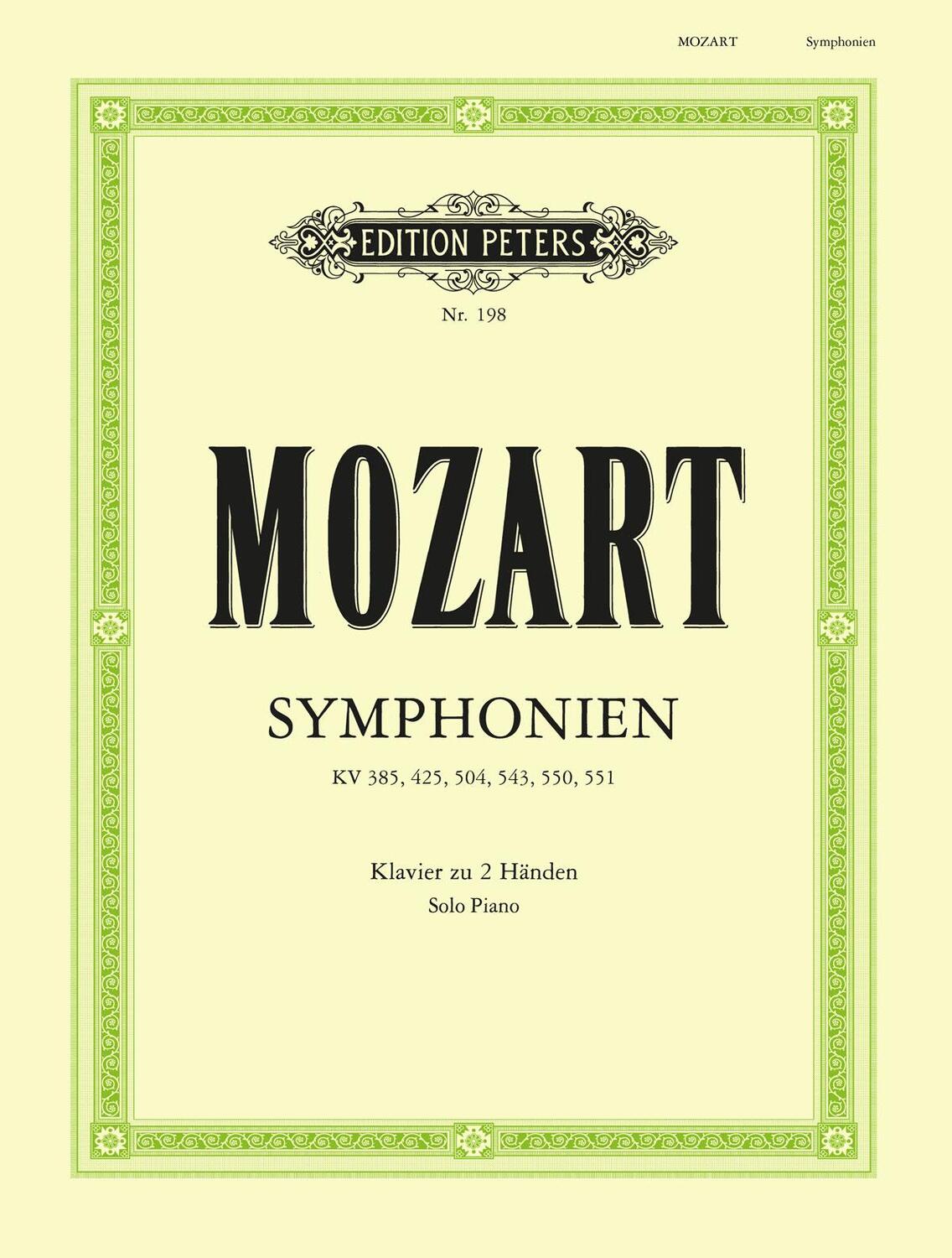 Cover: 9790014002787 | 6 Symphonies (Arranged for Piano) | Nos. 35-36, 38-41 | Mozart | Buch