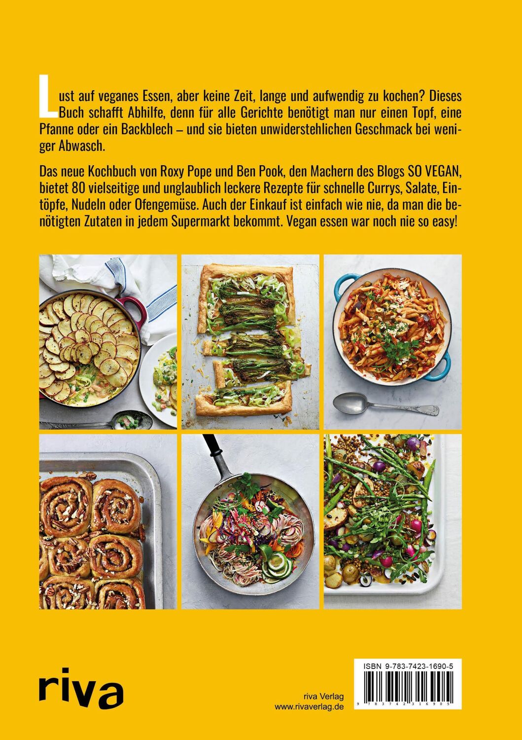 Rückseite: 9783742316905 | One Pot vegan | Roxy Pope (u. a.) | Buch | 192 S. | Deutsch | 2020