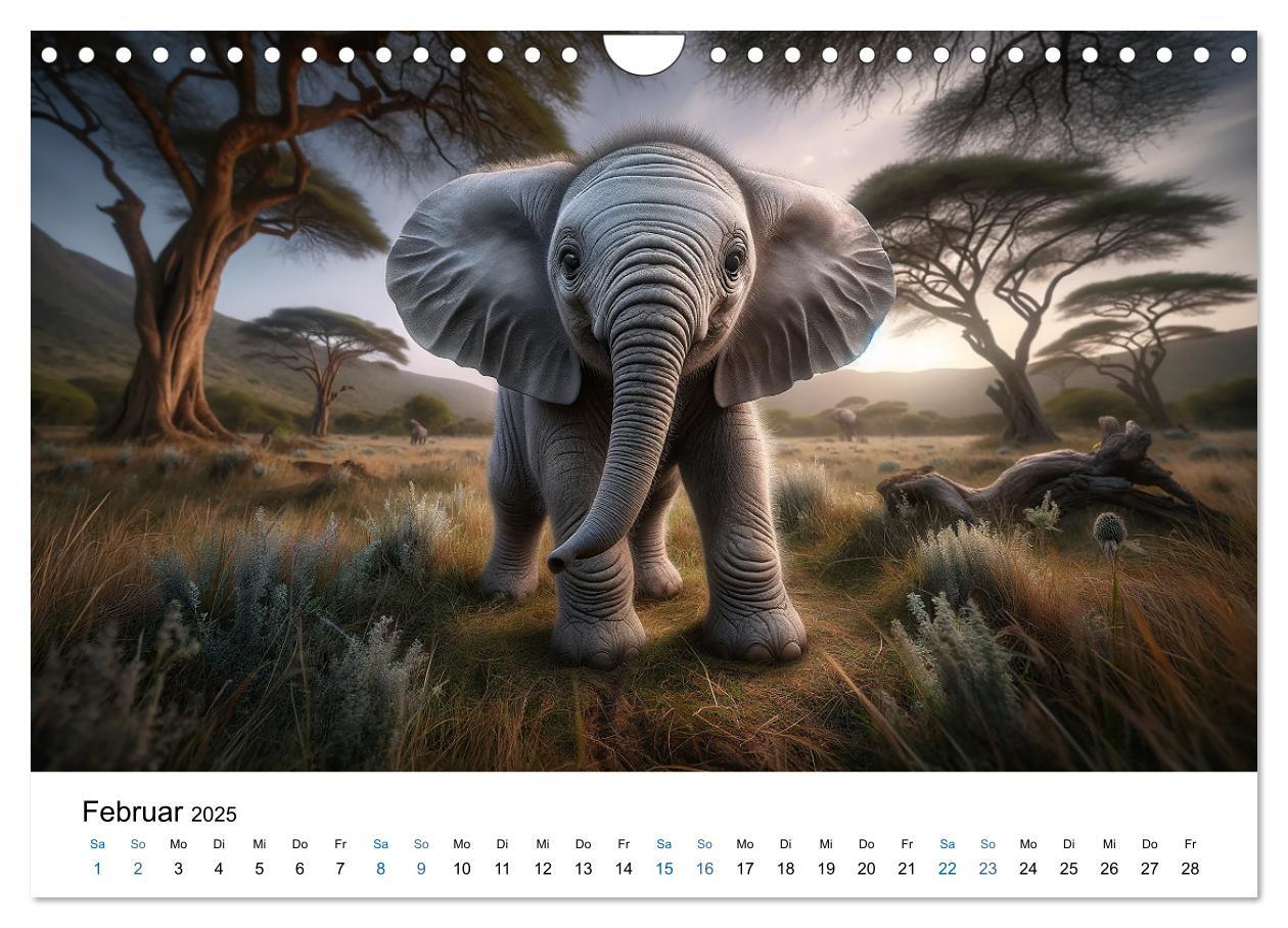 Bild: 9783383766541 | Baby-Tiere (Wandkalender 2025 DIN A4 quer), CALVENDO Monatskalender