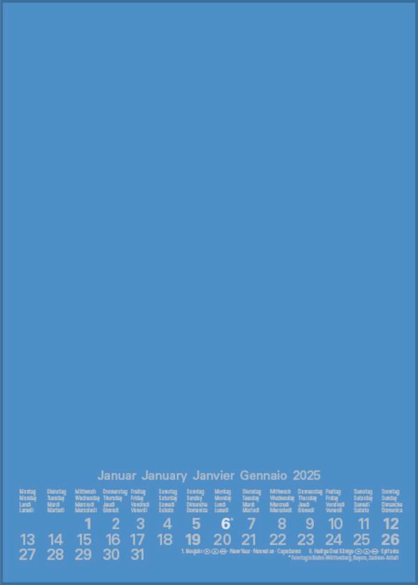 Bild: 9783731879770 | Foto-Malen-Basteln Bastelkalender A5 blau 2025 | Verlag Korsch | 14 S.