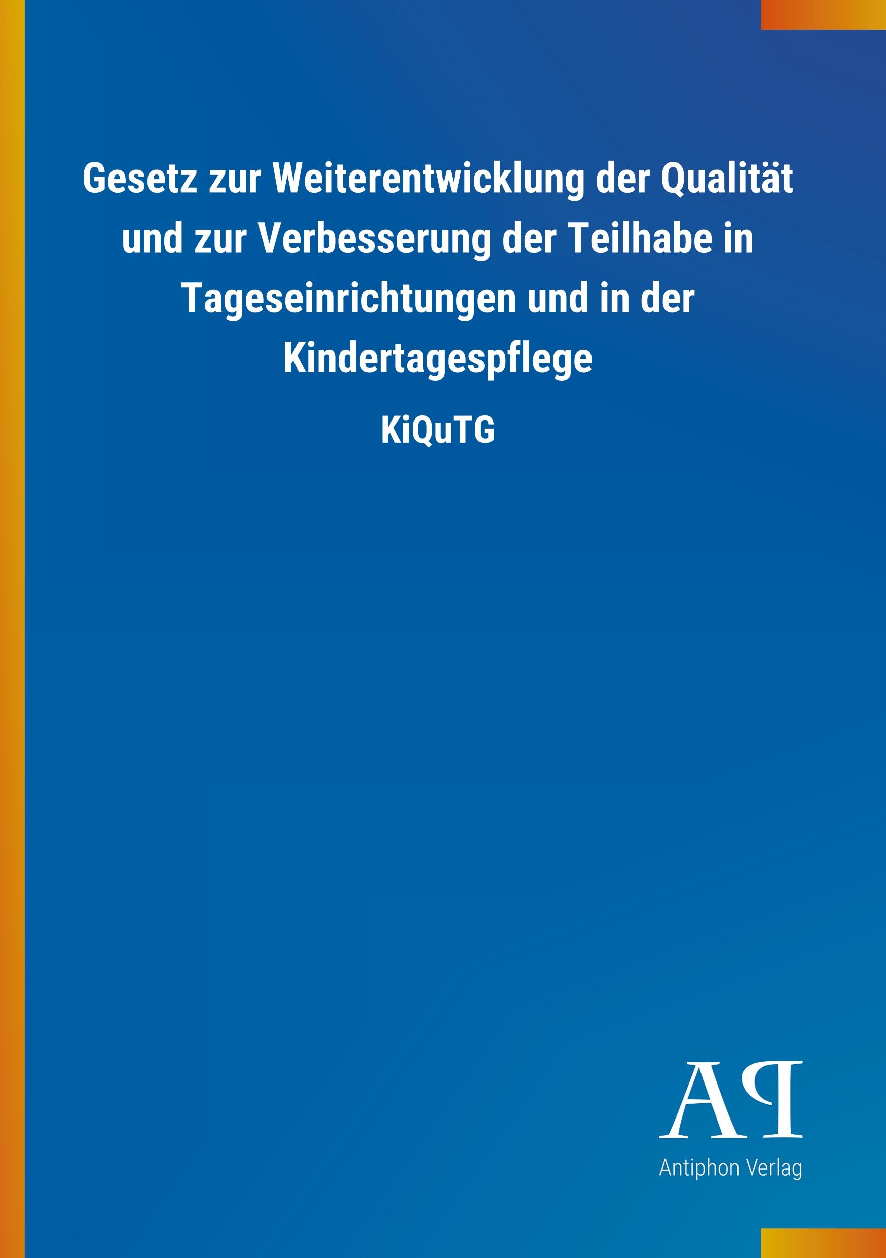 Cover: 9783731446200 | Gesetz zur Weiterentwicklung der Qualität und zur Verbesserung der...