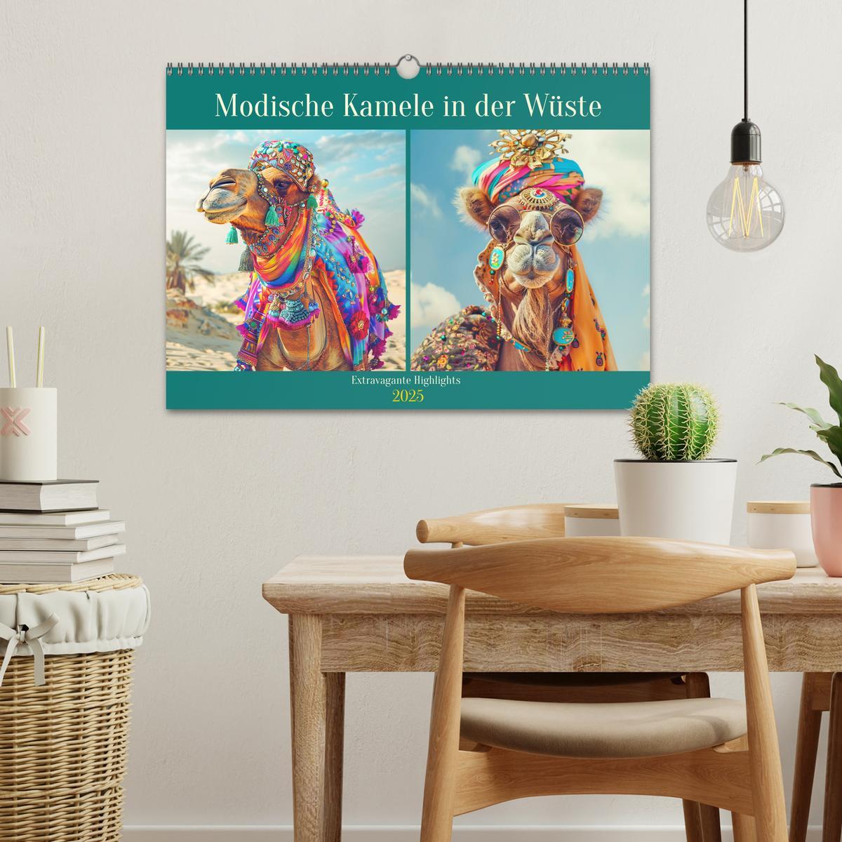 Bild: 9783435246403 | Modische Kamele in der Wüste. Extravagante Highlights (Wandkalender...