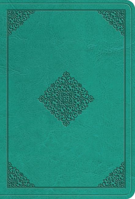 Cover: 9781433558917 | ESV Value Large Print Compact Bible (Trutone, Teal, Ornament Design)