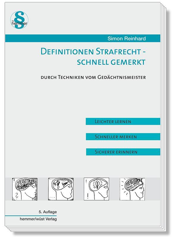 Cover: 9783861938552 | Definitionen Strafrecht - Schnell gemerkt | Reinhard Simon | Buch