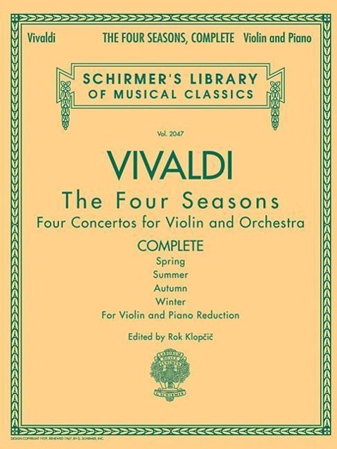 Cover: 73999855357 | Antonio Vivaldi - The Four Seasons, Complete | Rok Klopcic | Buch