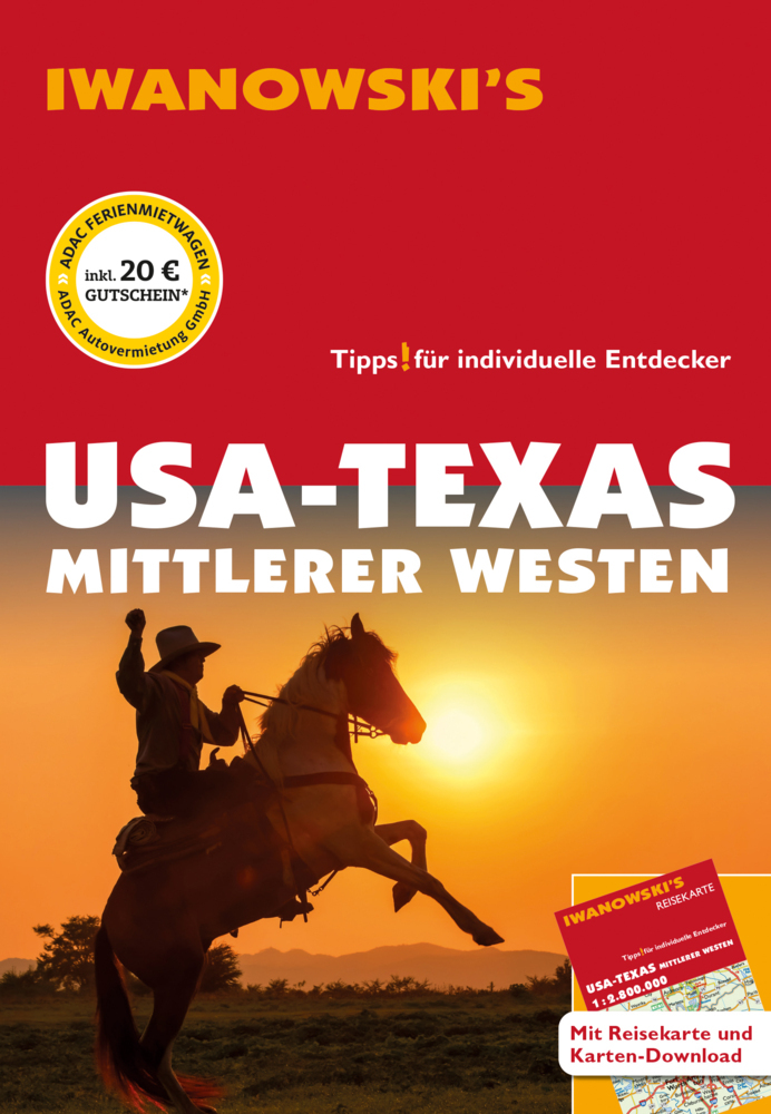 Cover: 9783861972501 | USA-Texas &amp; Mittlerer Westen - Reiseführer von Iwanowski, m. 1 Karte