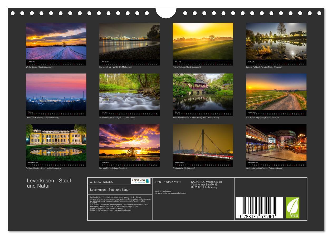 Bild: 9783435575961 | Leverkusen - Stadt und Natur (Wandkalender 2025 DIN A4 quer),...