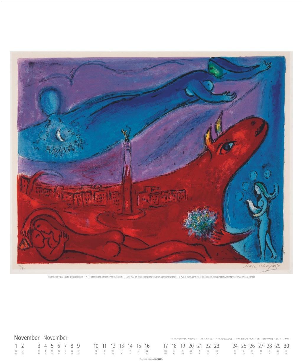 Bild: 9783839900123 | Marc Chagall Kalender 2025 | Kalender | Spiralbindung | 14 S. | 2025