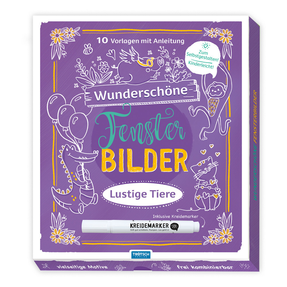 Cover: 9783965525665 | Trötsch Wunderschöne Fensterbilder mit Kreidemarker Mappe mit...