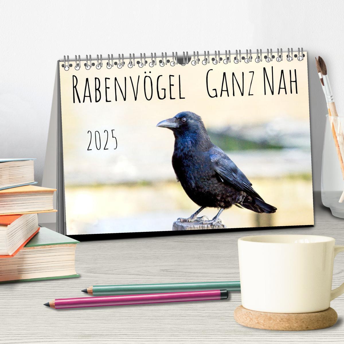 Bild: 9783383926709 | Rabenvögel - ganz nah (Tischkalender 2025 DIN A5 quer), CALVENDO...