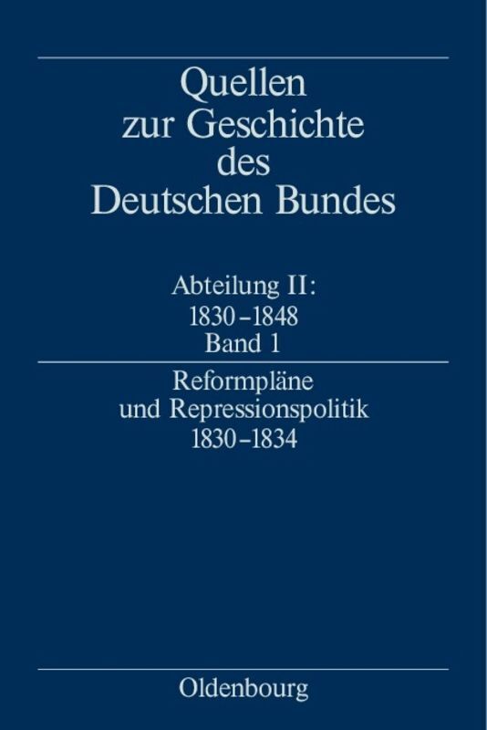 Cover: 9783486566581 | Reformpläne und Repressionspolitik 1830-1834 | Ralf Zerback | Buch