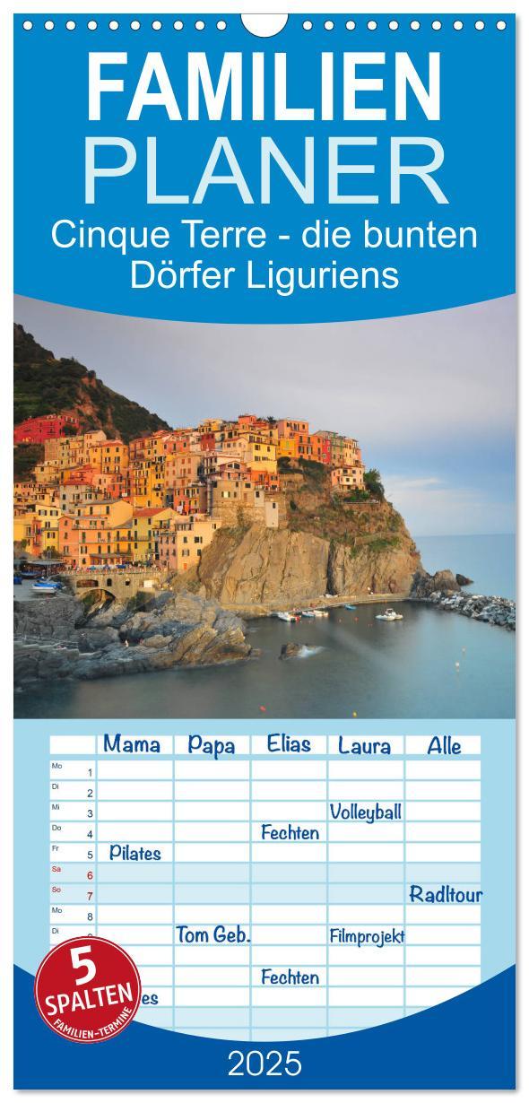 Cover: 9783457108703 | Familienplaner 2025 - Cinque Terre - die bunten Dörfer Liguriens...