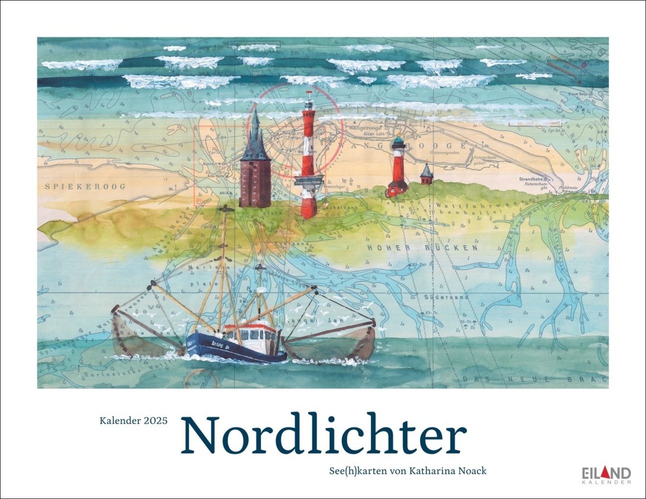 Cover: 9783964023667 | Nordlichter - See(h)karten Kalender 2025 | Katharina Noack | Kalender