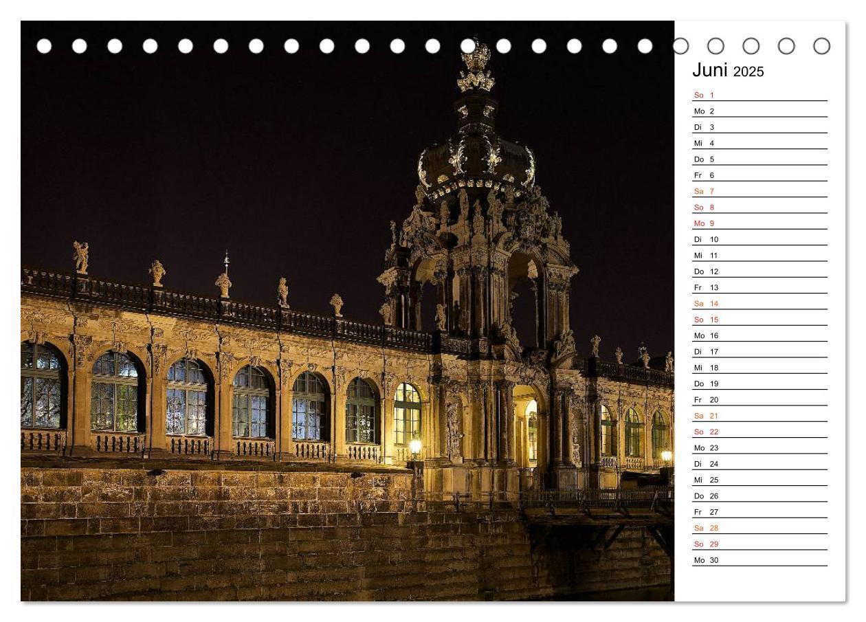 Bild: 9783435511303 | Eine Nacht in Dresden (Tischkalender 2025 DIN A5 quer), CALVENDO...