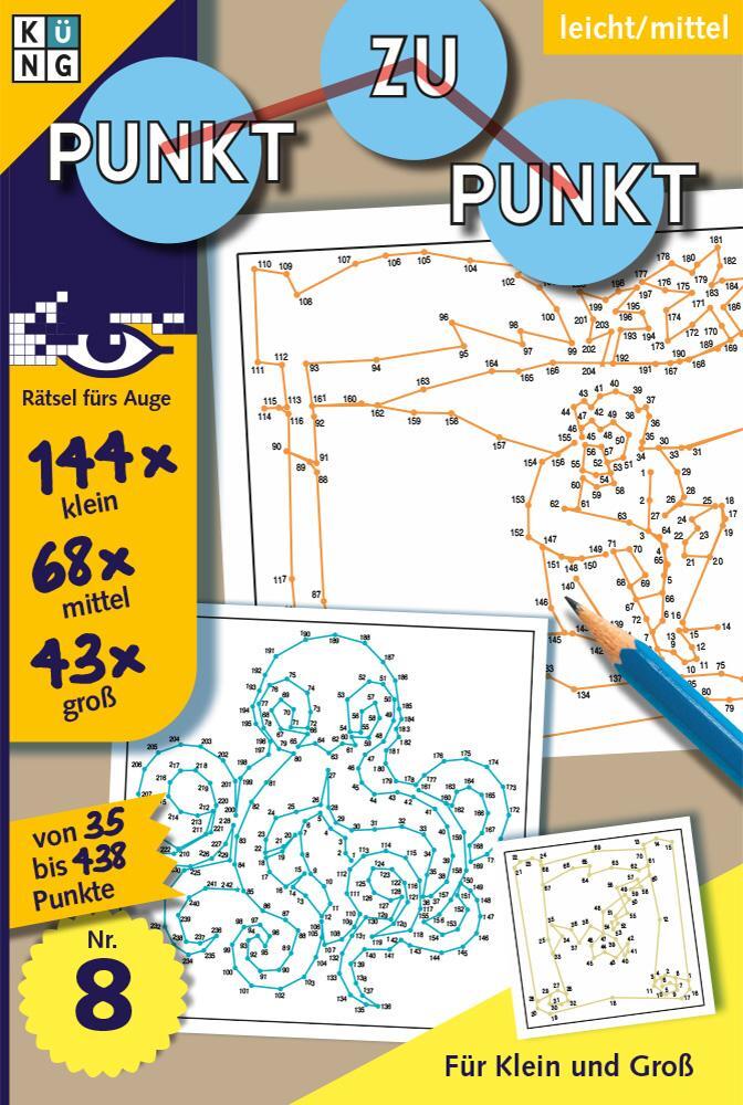 Cover: 9783906949888 | Rätselbuch Punkt zu Punkt 08 | Rätsel fürs Auge | Conceptis Puzzles