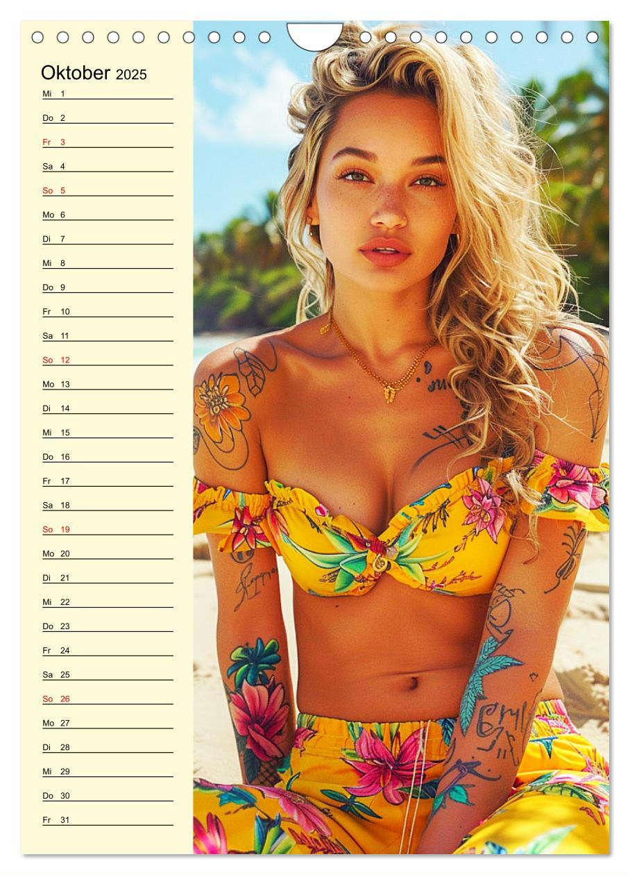 Bild: 9783457129173 | Coole Tatoo-Girls. Hübsch, modern und selbstbewusst (Wandkalender...