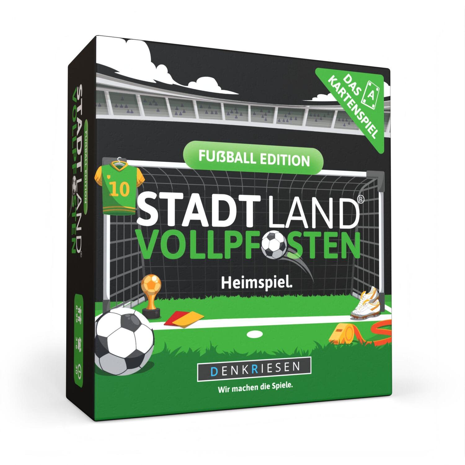 Cover: 4260528095438 | STADT LAND VOLLPFOSTEN® - Das Kartenspiel - FUßBALL EDITION -...