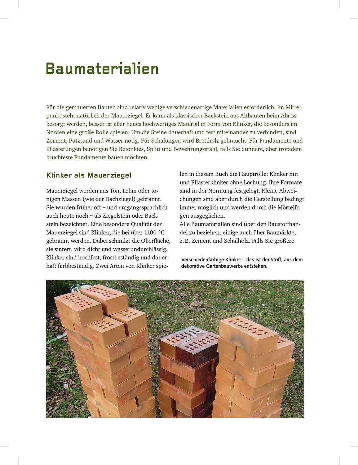 Bild: 9783868524628 | Bauen mit Ziegelsteinen | Die schönsten Ideen für Ihren Garten | Braun