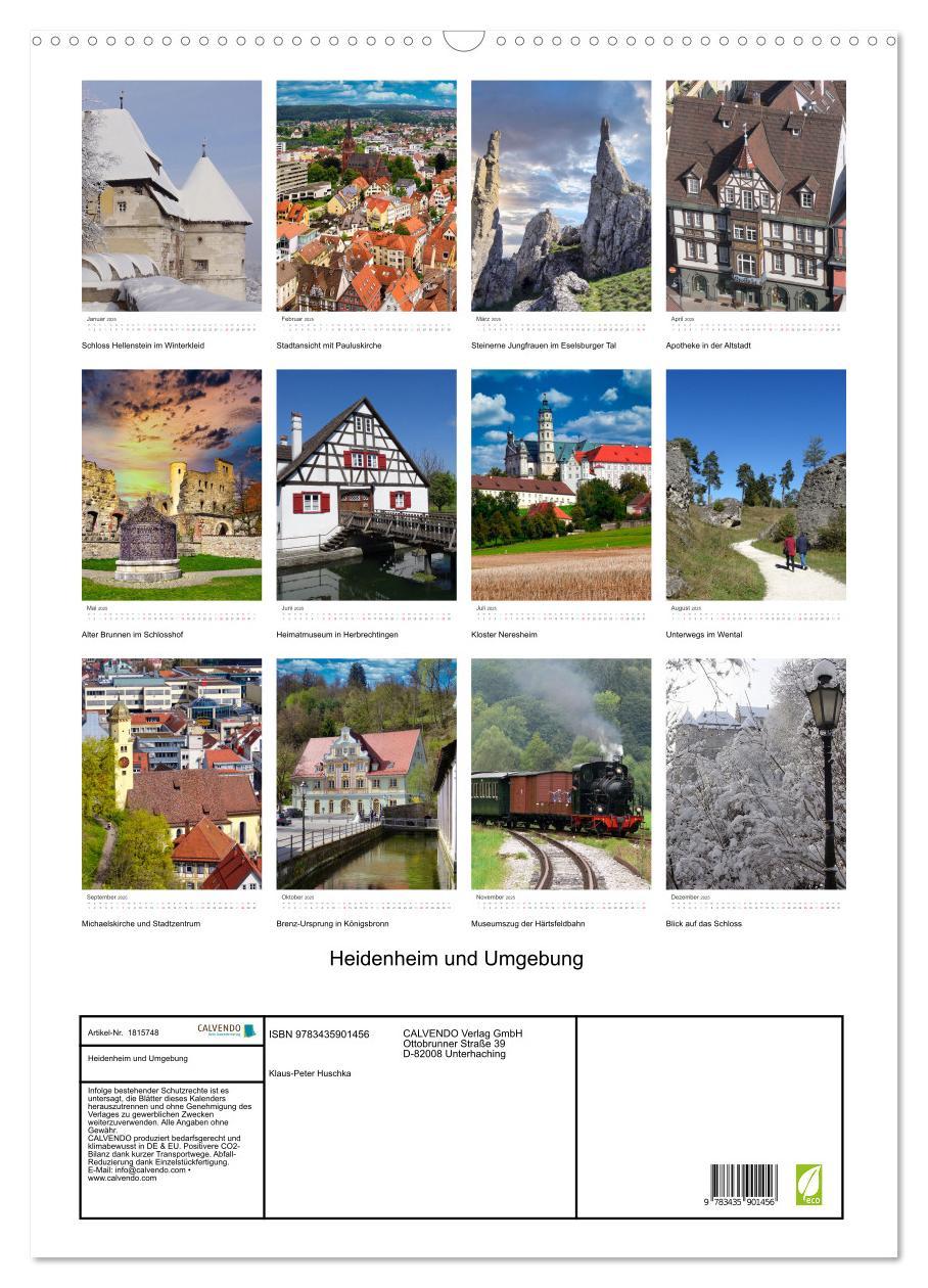 Bild: 9783435901456 | Heidenheim und Umgebung (Wandkalender 2025 DIN A2 hoch), CALVENDO...