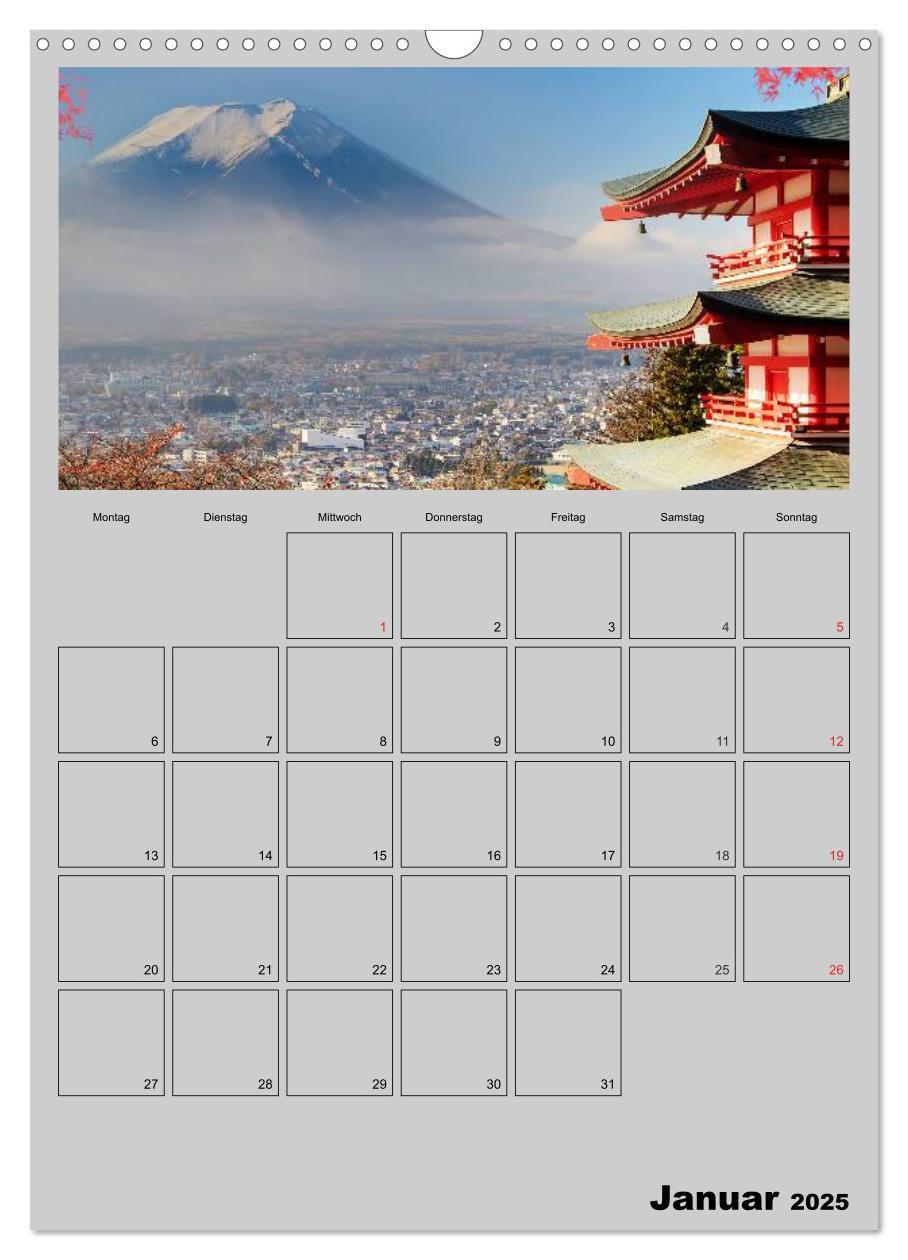 Bild: 9783457035337 | Wundervolles Japan (Wandkalender 2025 DIN A3 hoch), CALVENDO...