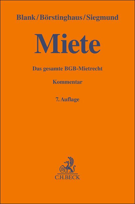 Cover: 9783406769252 | Miete | Ulf P. Börstinghaus (u. a.) | Buch | Gelbe Erläuterungsbücher