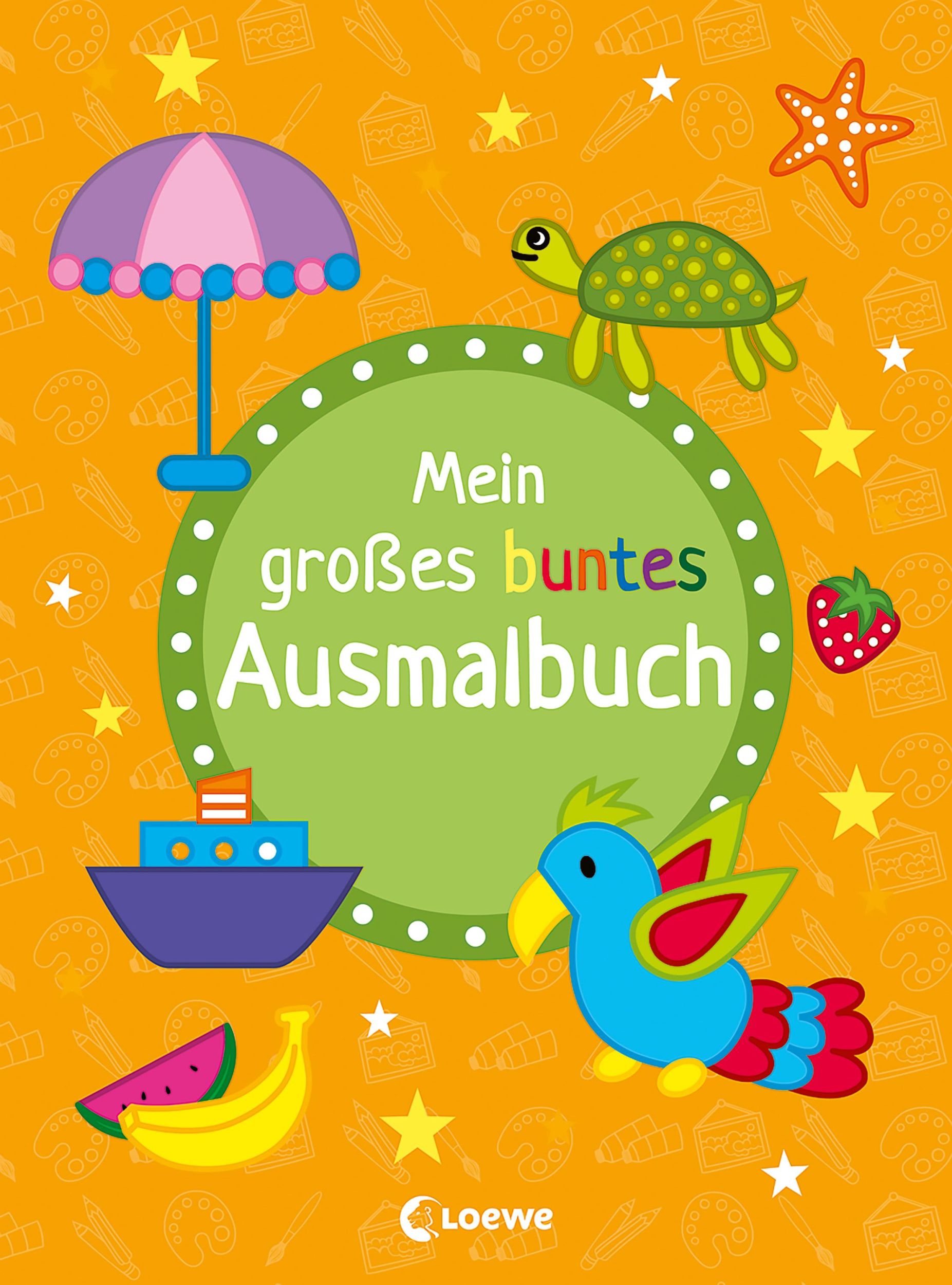 Cover: 9783743214439 | Mein großes buntes Ausmalbuch (Papagei) | Loewe Kreativ | Taschenbuch