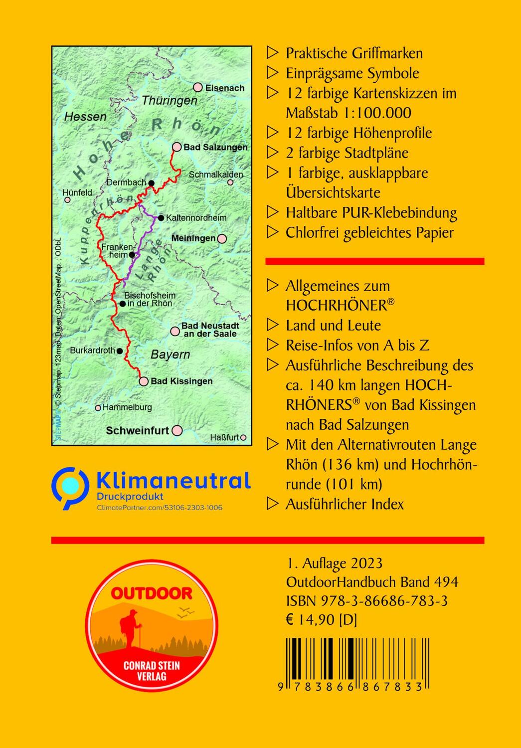 Rückseite: 9783866867833 | HOCHRHÖNER® | von Bad Kissingen nach Bad Salzungen | Julian Gick