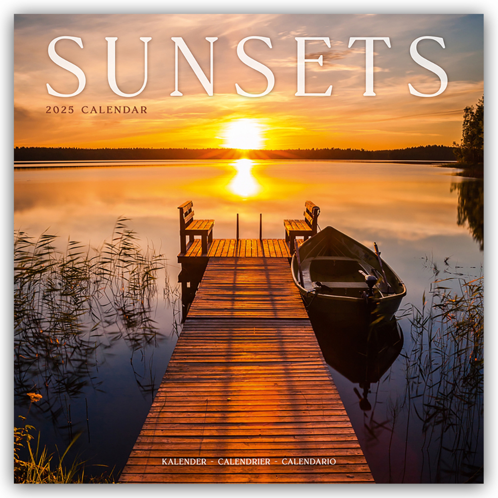 Cover: 9781804604908 | Sunsets - Sonnenuntergänge 2025 - 16-Monatskalender | Ltd | Kalender