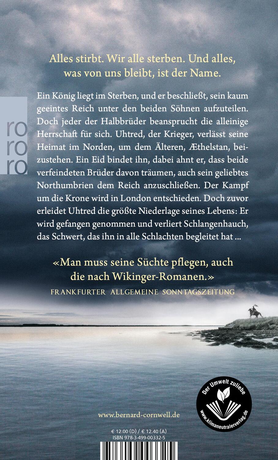 Rückseite: 9783499003325 | Das Königsschwert | Historischer Roman | Bernard Cornwell | Buch