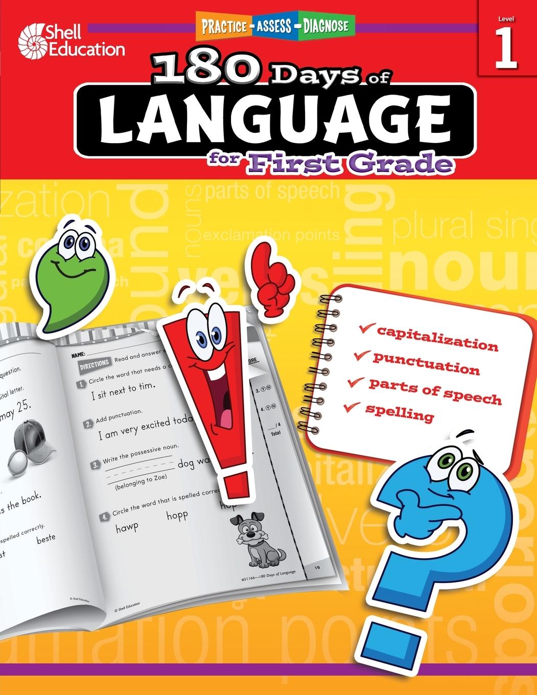 Cover: 9781425811662 | 180 Days of Language for First Grade | Practice, Assess, Diagnose