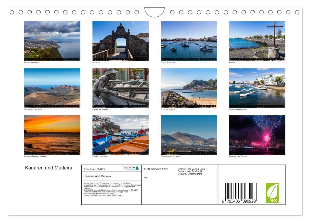 Bild: 9783435398928 | Kanaren und Madeira (Wandkalender 2025 DIN A4 quer), CALVENDO...