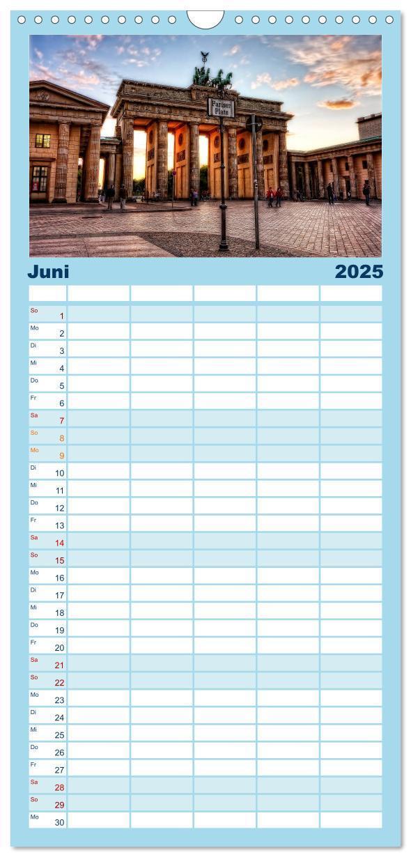 Bild: 9783457118542 | Familienplaner 2025 - Berlin mit 5 Spalten (Wandkalender, 21 x 45...