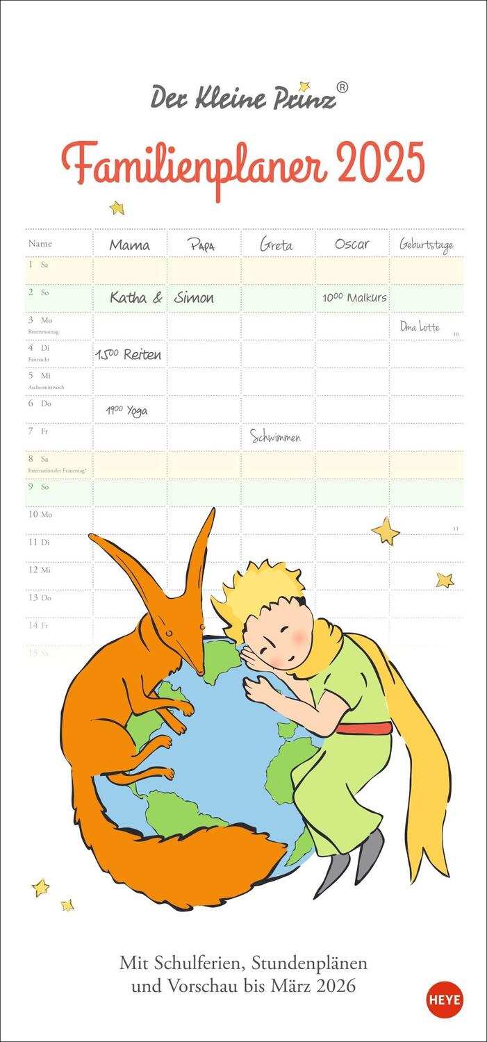 Cover: 9783756405794 | Der Kleine Prinz Familienplaner 2025 | Heye | Kalender | Spiralbindung