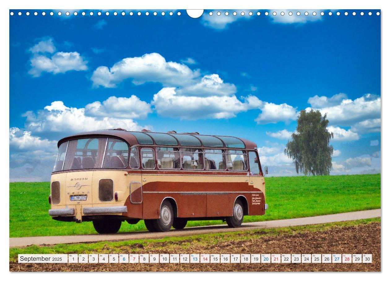 Bild: 9783383898037 | Historische und moderne Busse (Wandkalender 2025 DIN A3 quer),...