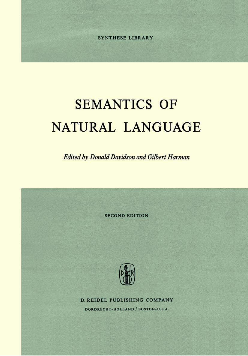 Cover: 9789027703101 | Semantics of Natural Language | Gilbert Harman (u. a.) | Taschenbuch