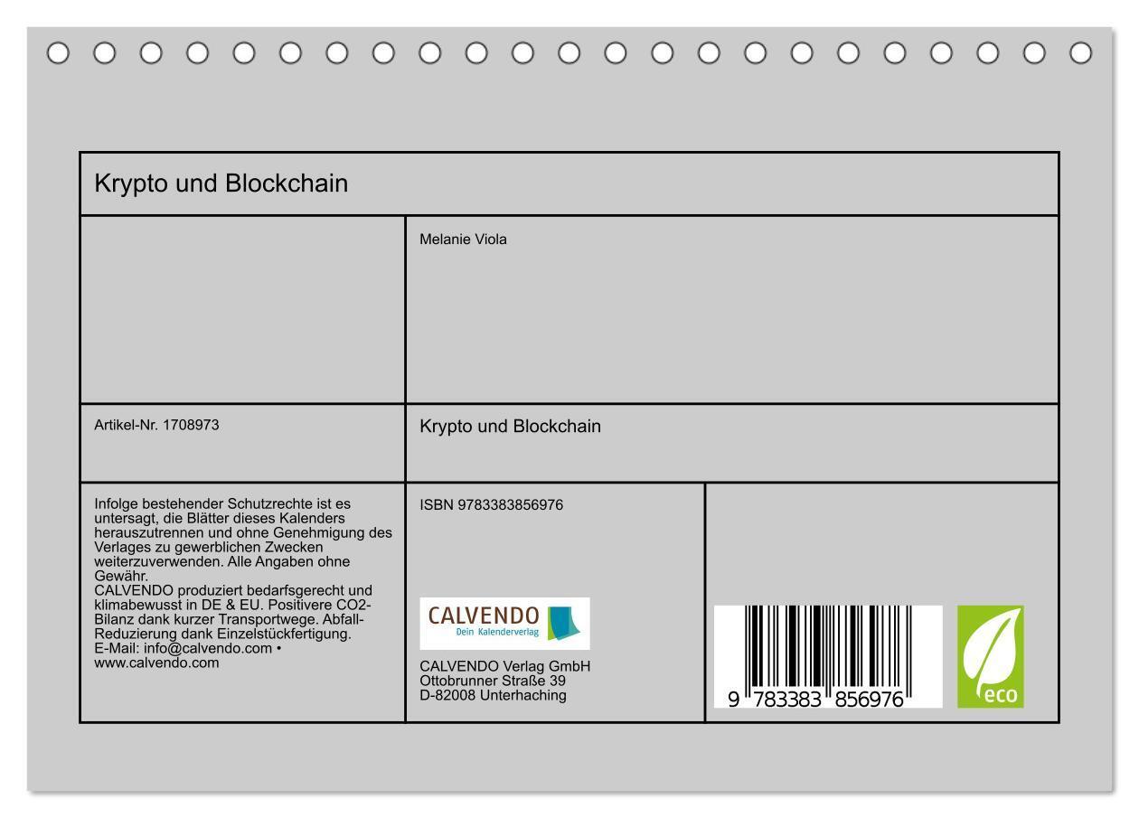 Bild: 9783383856976 | Krypto und Blockchain (Tischkalender 2025 DIN A5 quer), CALVENDO...