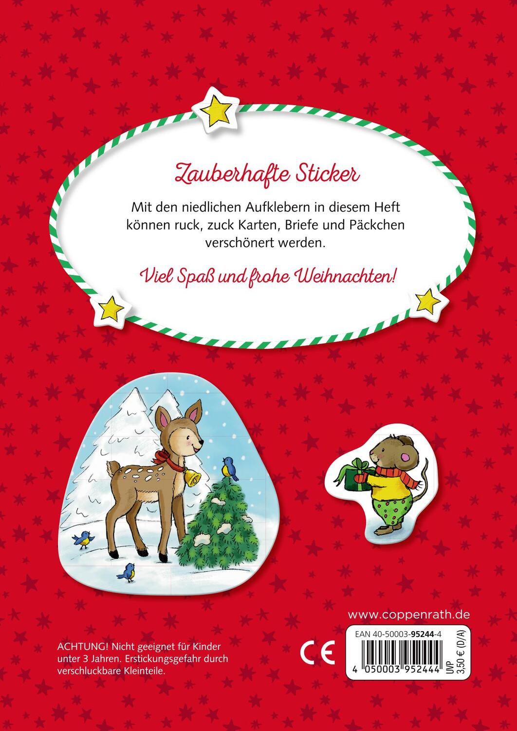 Rückseite: 4050003952444 | Sticker Frohe Weihnachten | Lena Maria Bellermann | Broschüre | 16 S.