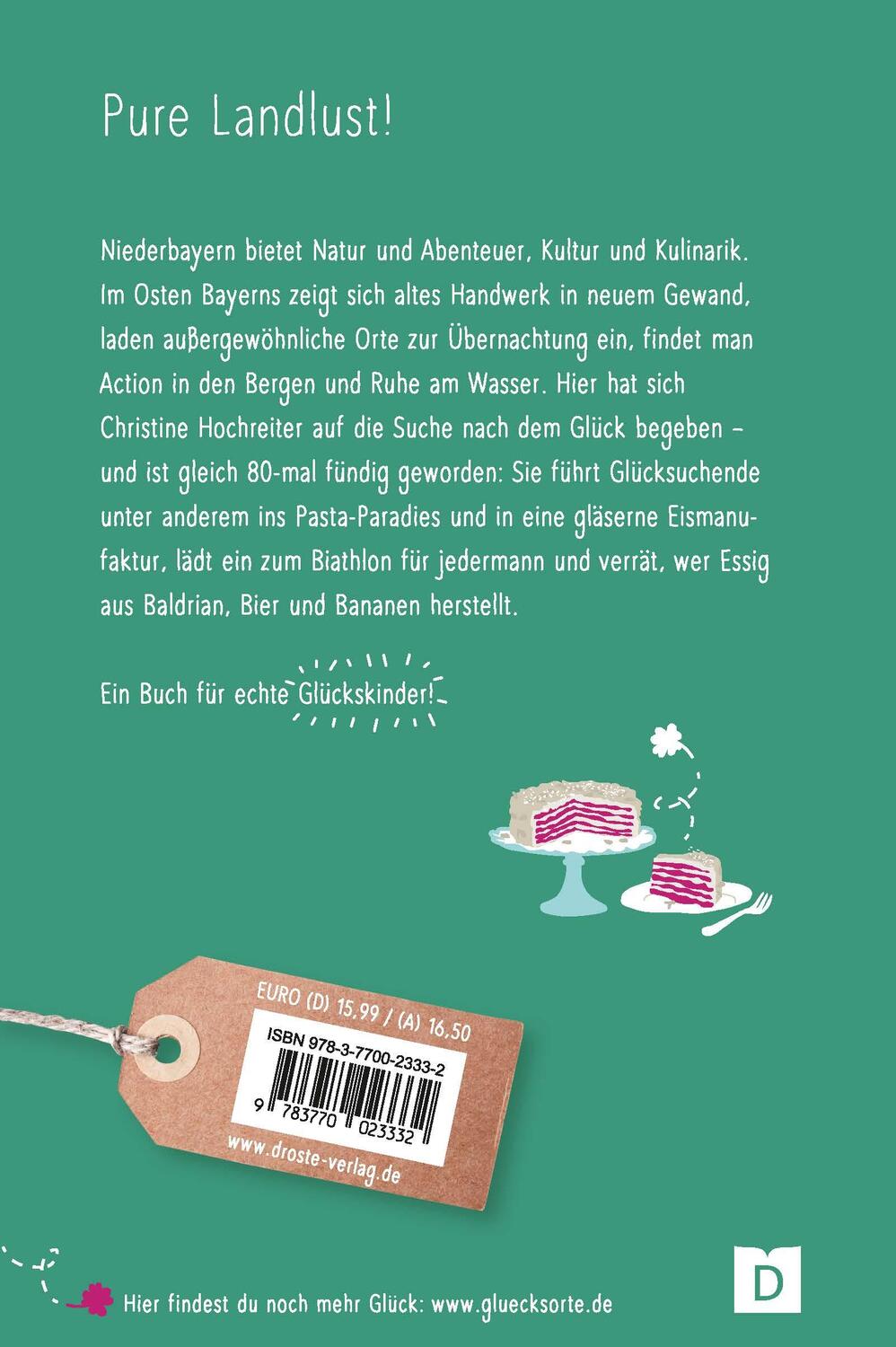 Rückseite: 9783770023332 | Glücksorte in Niederbayern | Fahr hin &amp; werd glücklich | Hochreiter