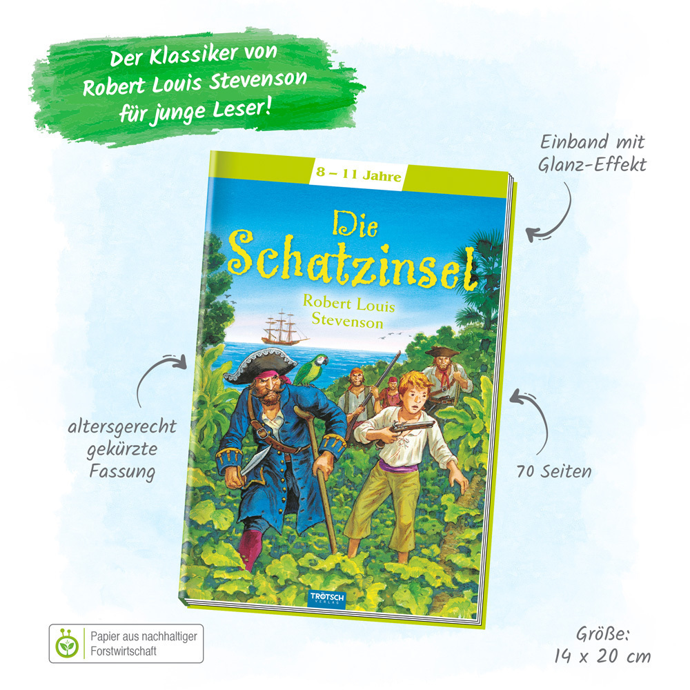 Bild: 9783957743763 | Trötsch Die Schatzinsel | Meine ersten Klassiker | Stevenson | Buch