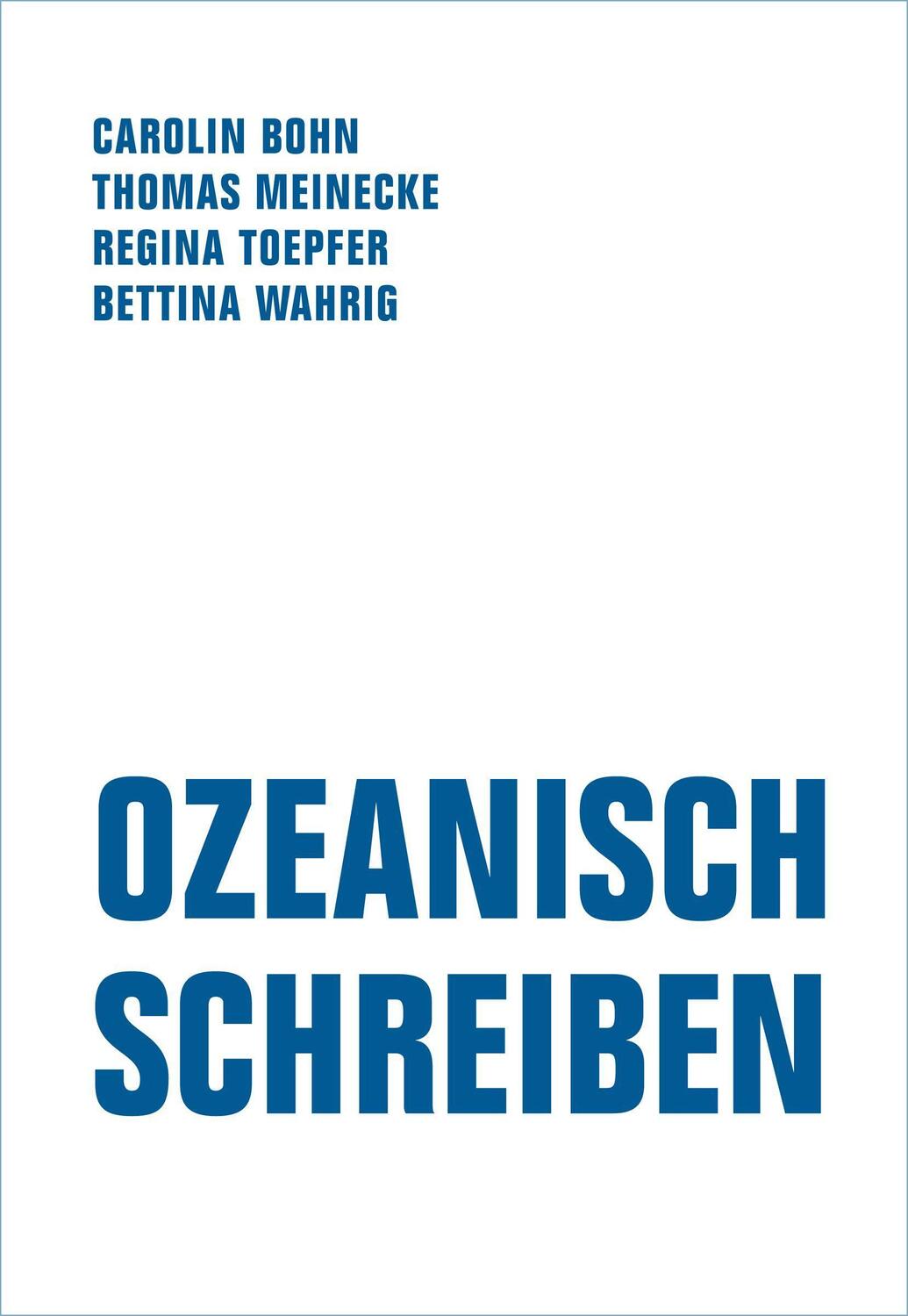 Cover: 9783957325204 | Ozeanisch Schreiben | Drei Ensembles zu einer Poetik des Nicht-Binären