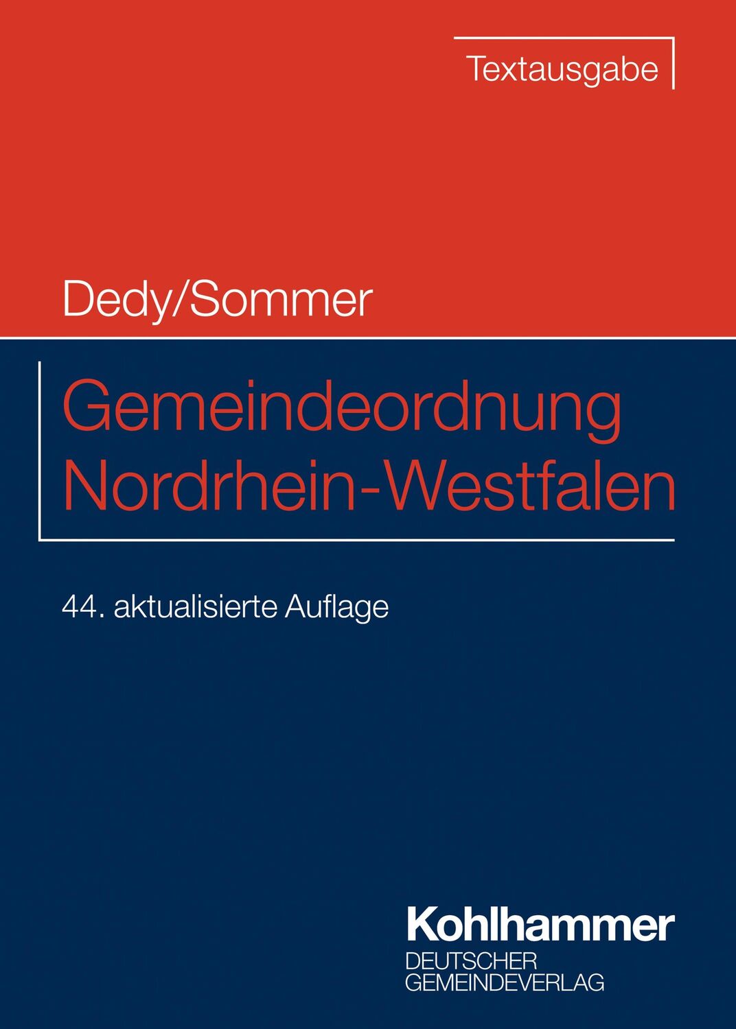 Cover: 9783555023380 | Gemeindeordnung Nordrhein-Westfalen | Helmut Dedy (u. a.) | Buch