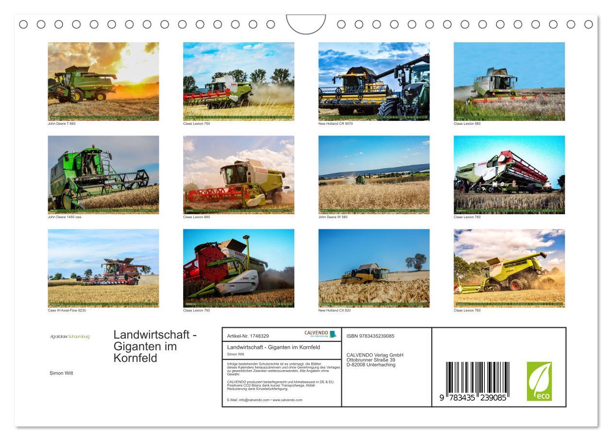 Bild: 9783435239085 | Landwirtschaft - Giganten im Kornfeld (Wandkalender 2025 DIN A4...